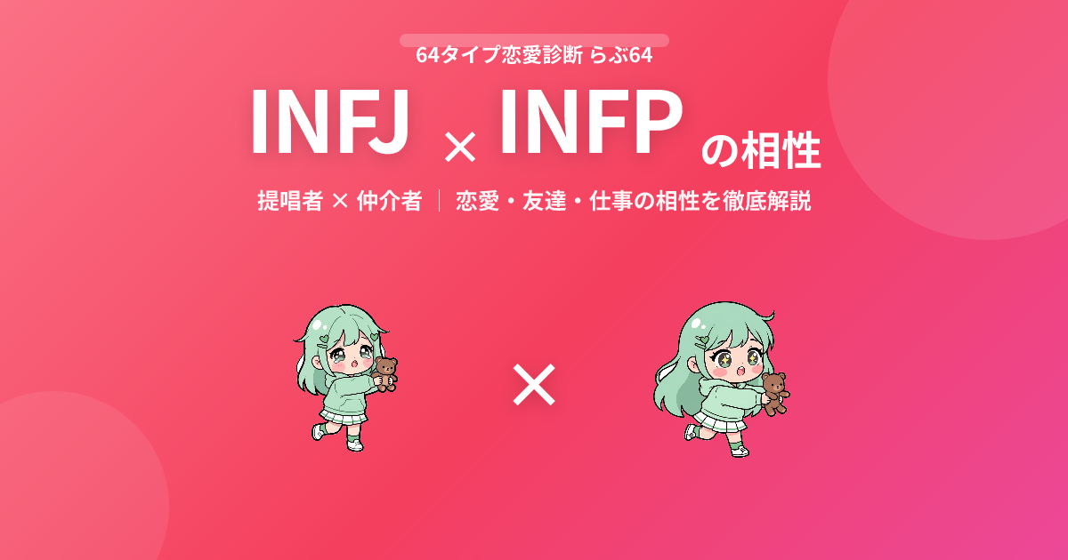 INFJ × INFP の相性【恋愛・友達・仕事】