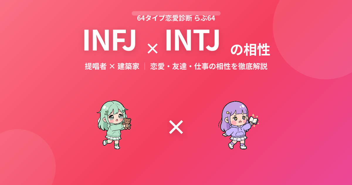 INFJ × INTJ の相性【恋愛・友達・仕事】
