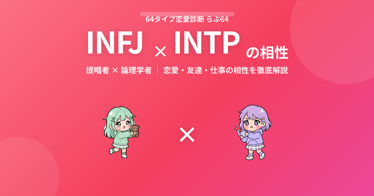 INFJ × INTP の相性【恋愛・友達・仕事】