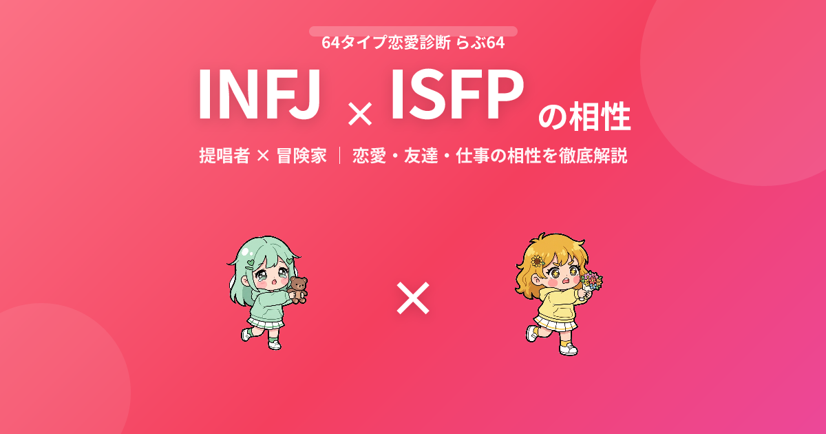 INFJ × ISFP の相性【恋愛・友達・仕事】