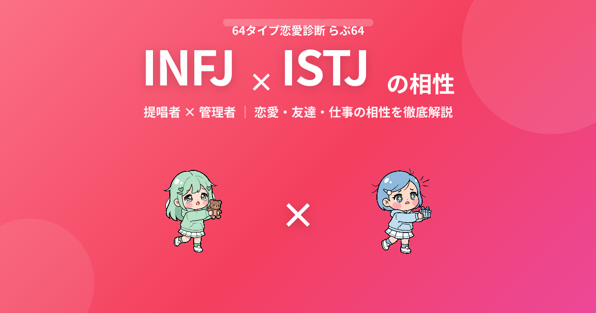 INFJ × ISTJ の相性【恋愛・友達・仕事】