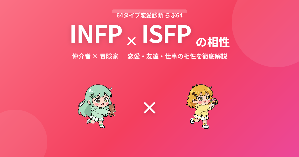 INFP × ISFP の相性【恋愛・友達・仕事】