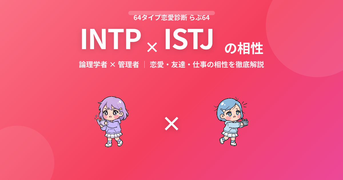 INTP × ISTJ の相性【恋愛・友達・仕事】
