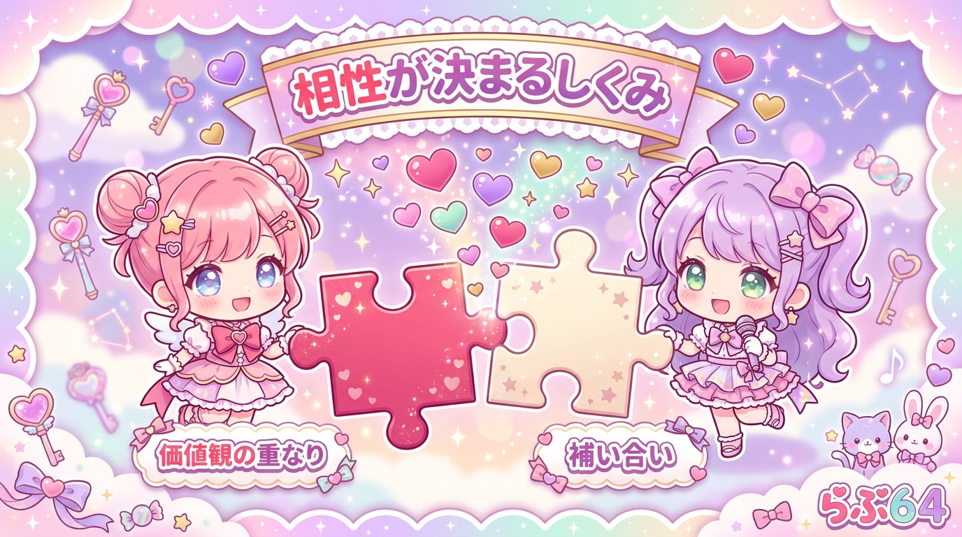 MBTIの相性が決まる仕組みの概念図
