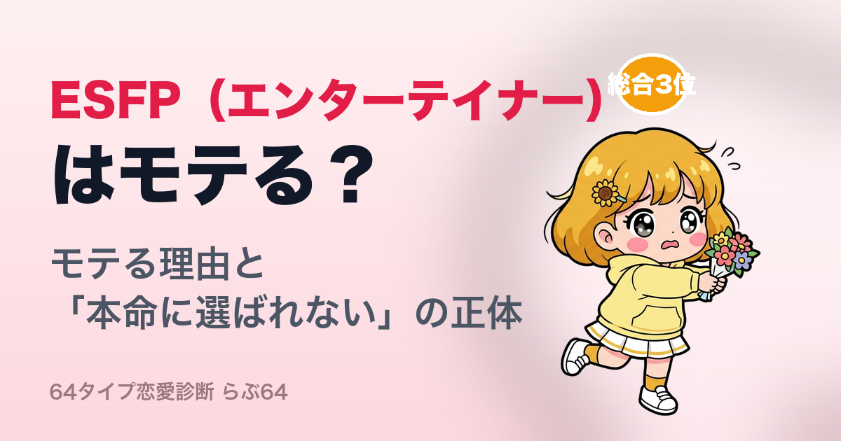 ESFP(エンターテイナー)はモテる?
